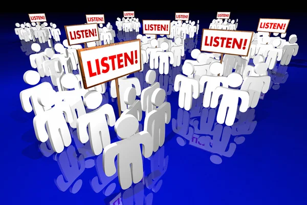 Ascoltare Attenzione Gente — Foto Stock