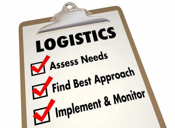 Logistics Urklipp checklista hantera — Stockfoto