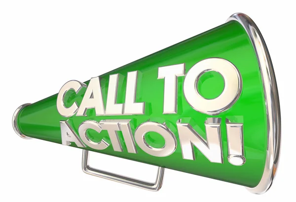 Call to Action Bullhorn Megaphone — Stock Photo, Image