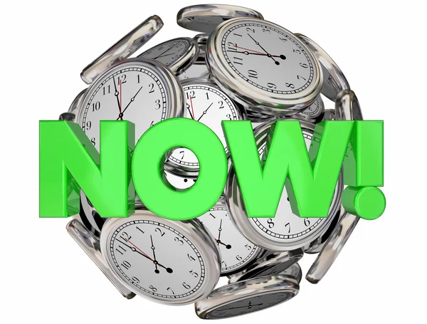 Agora Relógio neste momento — Fotografia de Stock