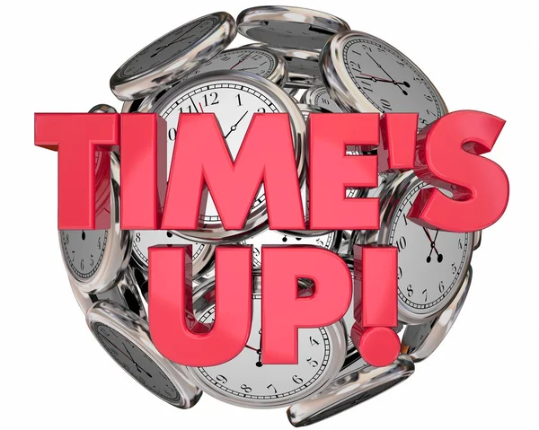 Times Up Esfera de relojes —  Fotos de Stock