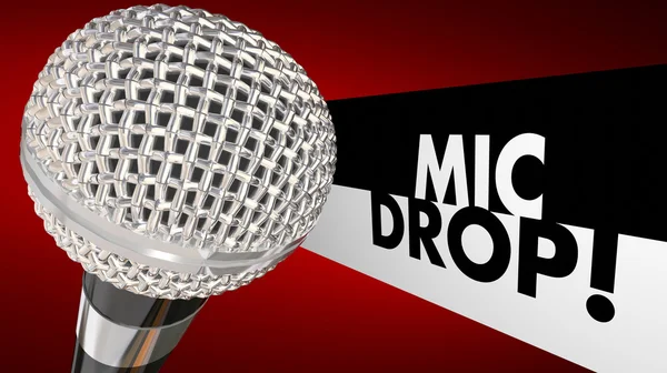 Mic droppe mikrofon — Stockfoto