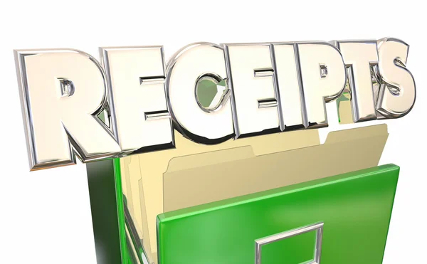 Receipts 3d Word — Stock Photo, Image