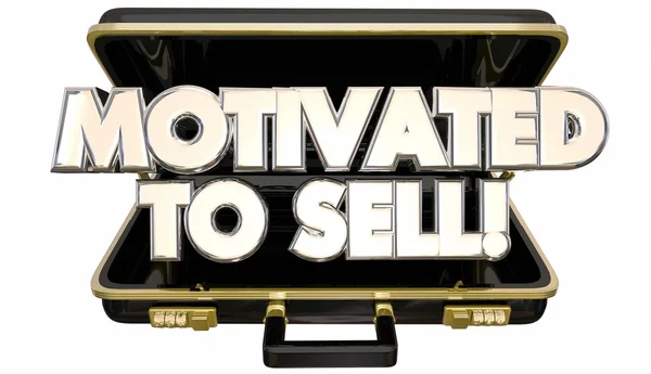 Motivated to Sell Sales Person Briefcase — Stock Photo, Image