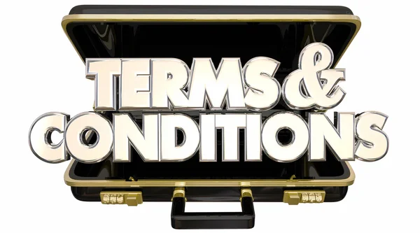 Terms and Conditions Briefcase — Stock Photo, Image