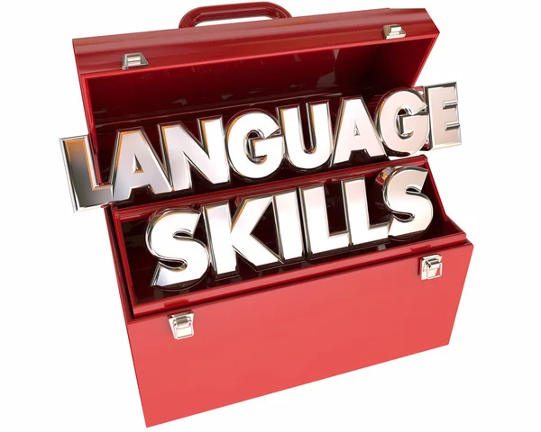 Language Skills Tools Toolbox — Stock Photo, Image