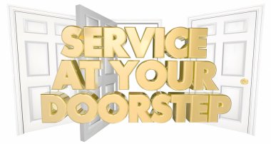 Service at Your Doorstep Open Doors   clipart