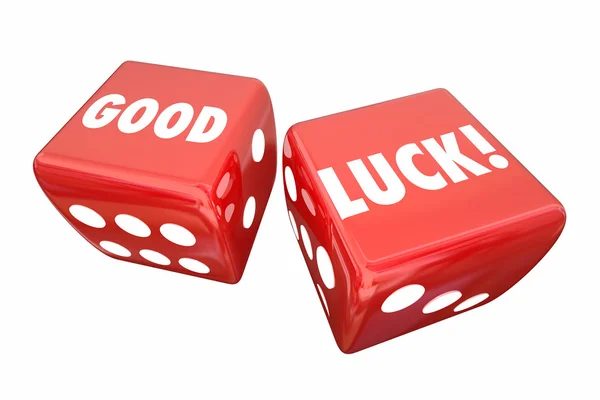 Good Luck Wish Two Red — Stock Photo, Image