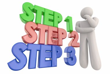 Step 1 2 3 Process   clipart