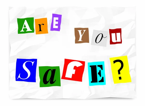 Are You Safe Security — Stock Photo, Image