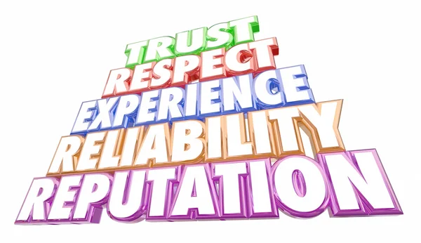 Trust Reputation Experience Reliability — Stock Photo, Image
