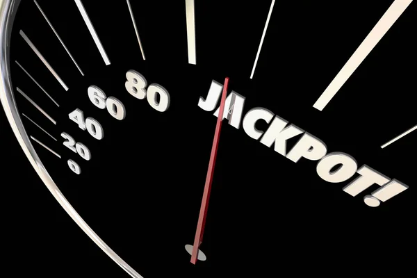 Jackpot winsten geld prijs snelheidsmeter — Stockfoto