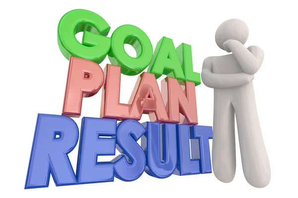 Goal Plan Result — Stock Photo, Image