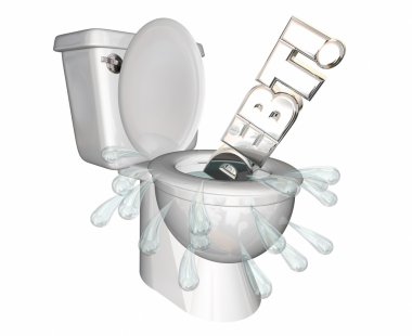 Borç - Flush tuvalet aşağı