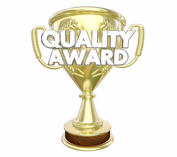 Quality Award - guldpokalen — Stockfoto