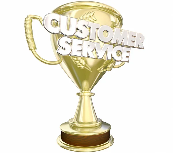 Služby zákazníkům - zlatý pohár — Stock fotografie