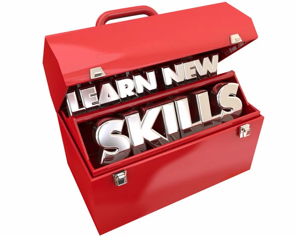 Aprender nuevas habilidades caja de herramientas — Foto de Stock