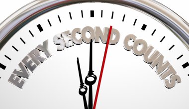 Every Second Counts Clock  clipart