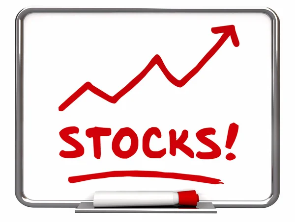 Akcie na trhu roste podíl — Stock fotografie