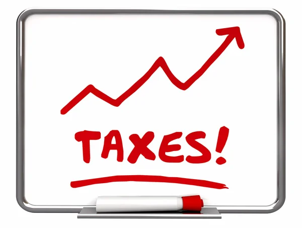 Impostos Seta ascendente — Fotografia de Stock