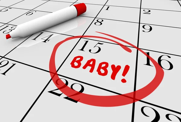 Baby Circled Calendar — Stock Photo, Image