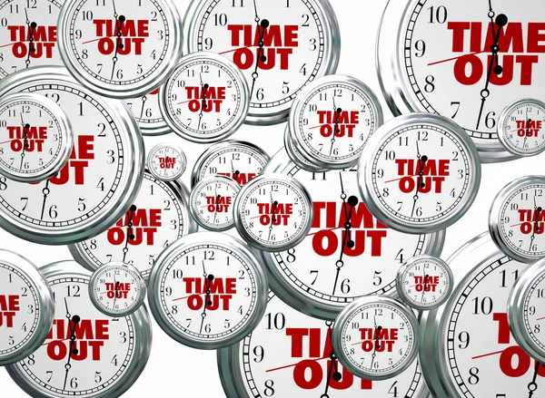 Time Out paus klockor — Stockfoto