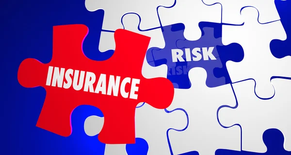 Försäkring Vs Risk pussel — Stockfoto