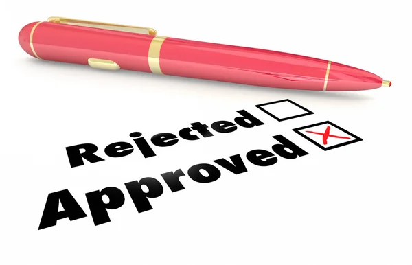 Approved Vs Rejected Checklist — Stock Photo, Image