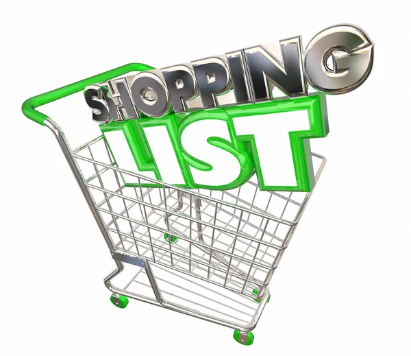 Lista de Compras Ilustración — Foto de Stock