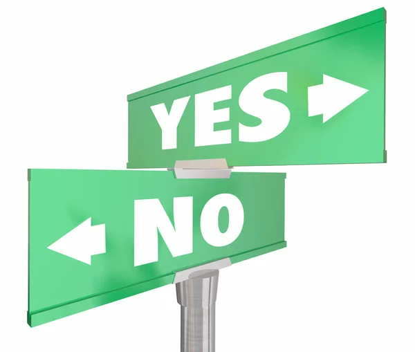 Yes Vs No  Illustration — Stock Photo, Image