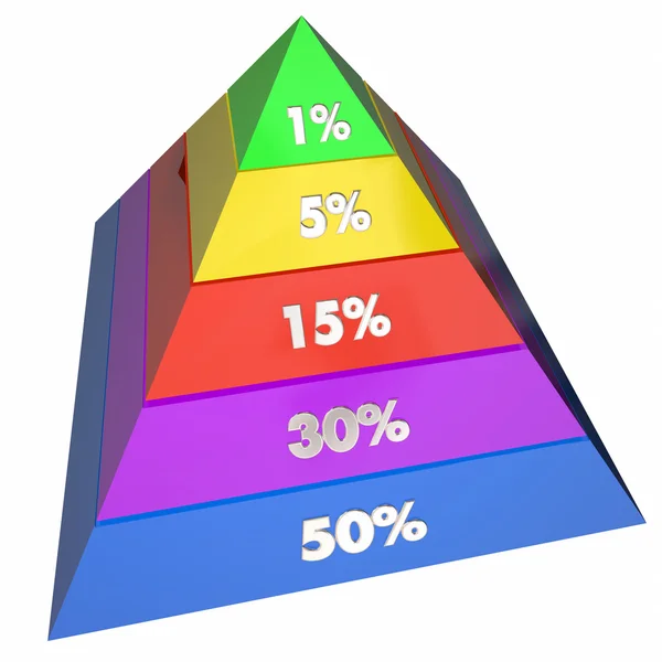 金字塔 3d 图 — 图库照片