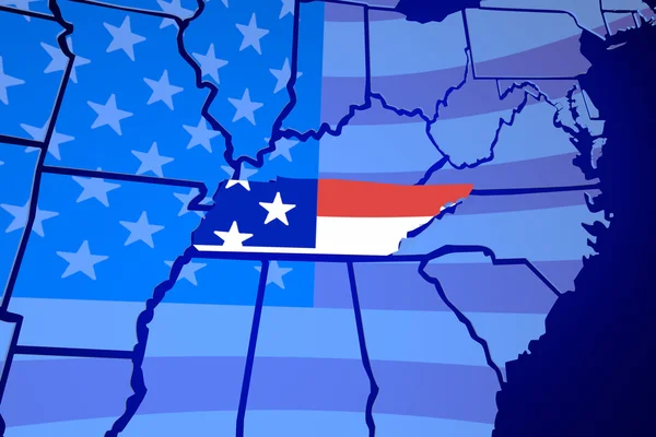 Tennessee Tn Usa zászló — Stock Fotó