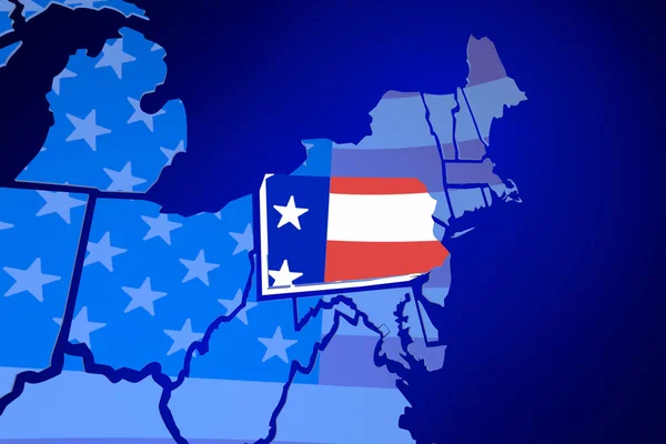 Pennsylvania Usa flaggan — Stockfoto