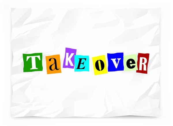 Takeover Ilustração 3d — Fotografia de Stock