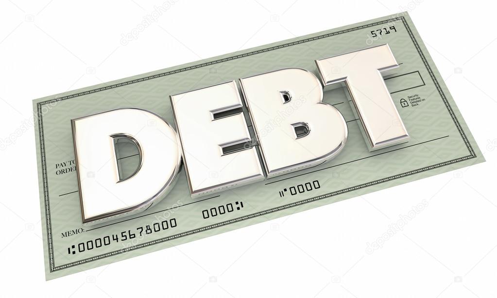 Debt Check 3d Illustration