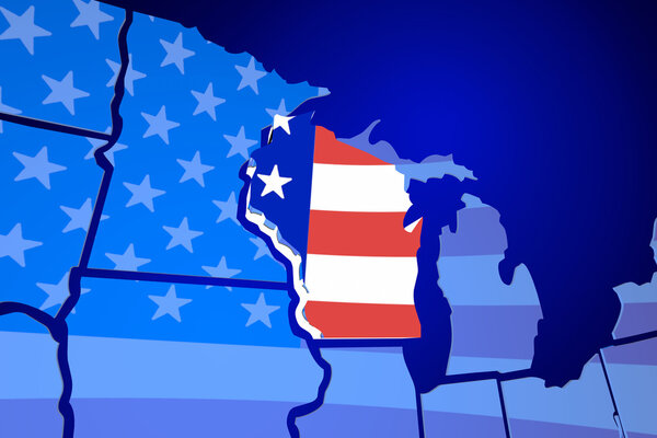 Wisconsin USA Flag 