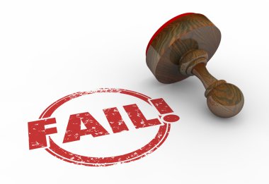 Stamp Reject Failure Word  clipart