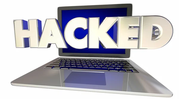 Hacknutý on-line digitální zneužít zabezpečení — Stock fotografie