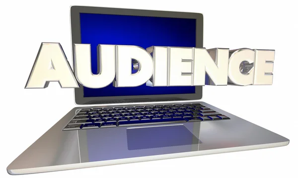 Audience Online Laptop — Stock Photo, Image