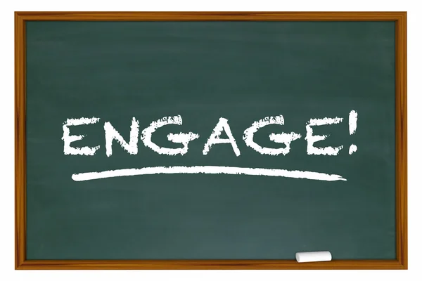 Engager Word Chalk Board — Photo