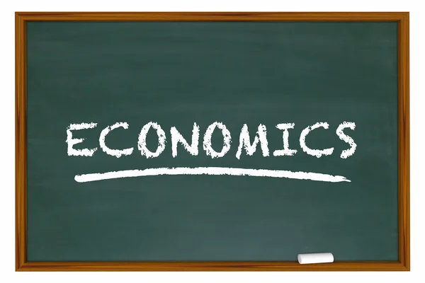 Economie Chalk Board — Stockfoto