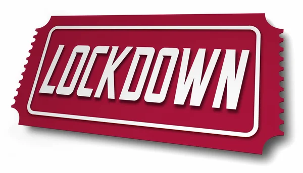 Lockdown Event Ticket Veilige Veilige Sociale Afstand Live Party Illustratie — Stockfoto