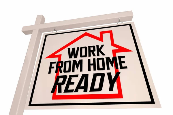 Εργασία Από Σπίτι Έτοιμο Σπίτι Προς Πώληση Είσοδος Απομακρυσμένη Εργασίας — Φωτογραφία Αρχείου