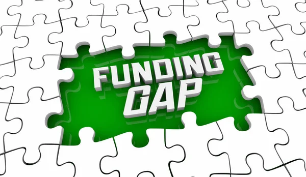 Funding Gap Money Budget Shortfall Enough Capital Needed Illustration — Stock Photo, Image