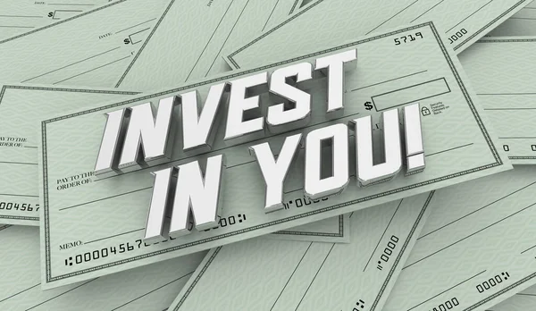 Investeer Geld Voor Toekomstige Zelfverbetering Besparingen Pensioen Illustratie — Stockfoto