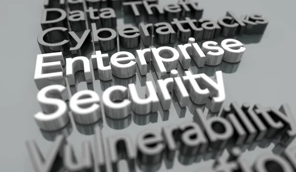 Enterprise Security Prevent Cyber Attacks Secure System Data Risk Illustration — Stock fotografie