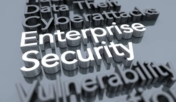 Enterprise Security Prevent Cyber Attacks Secure System Data Risk Illustration — Stock fotografie