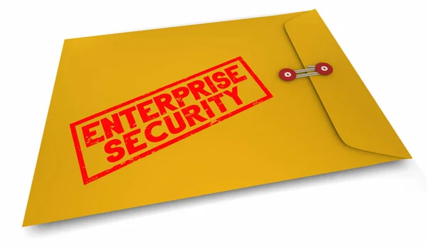 Enterprise Security Cyberattack Σχέδιο Αποτροπής Απώλεια Δεδομένων Κλοπή Εικονογράφηση — Φωτογραφία Αρχείου