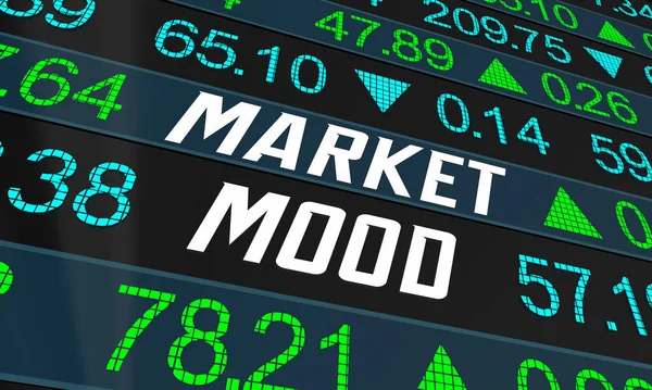 Market Mood Index Stock Investor Sentiment Economic Indicator Illustration — Stock Photo, Image