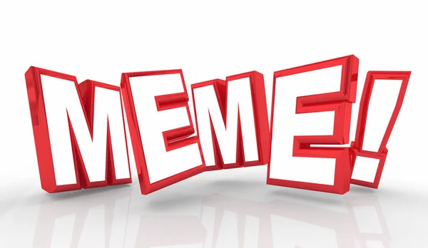 Meme Red Letters Slang Zeggende Humor Joke Spread Illustratie — Stockfoto